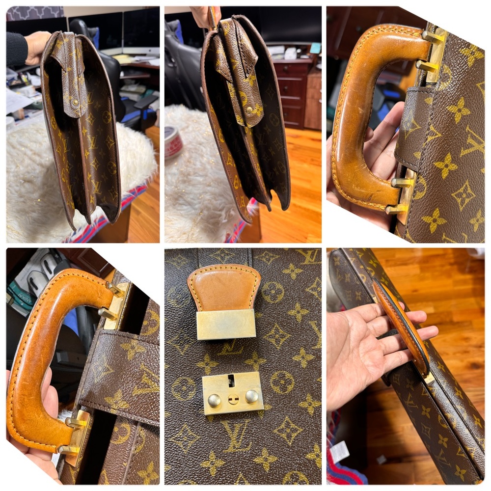 Louis vuitton Serviette Fermoir Briefcase business Bag Monogram - Picture 3 of 15